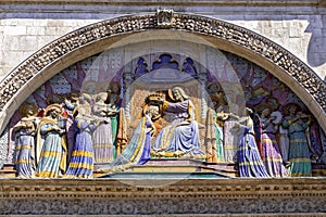 Crowning of the Virgin Mary Sculpture in Toulouse photo
